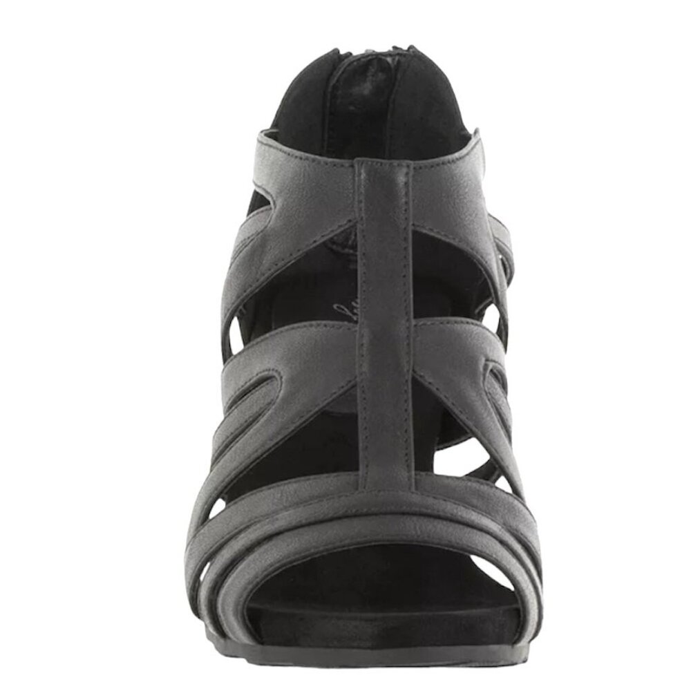 Easy Street AMAZE Women's Multi-Strap Heel Sandals Black Size 6.5 - Picture 4 of 7